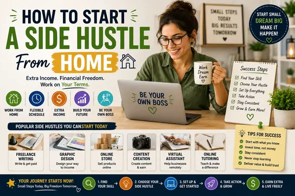 How to start a side hustle from home and earn extra income